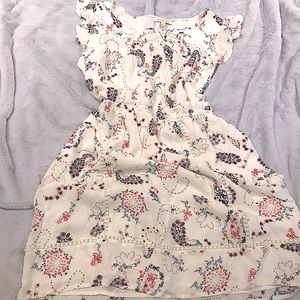 Skies Are Blue White Flowy Dress